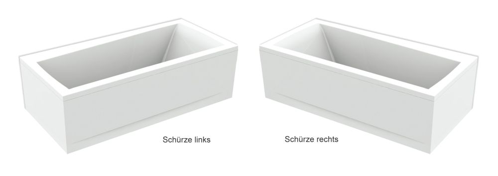 Badewannenschürze - als linke oder rechte Einbauvariante - bitte beim Bestellen auf die Einbausituation achten ! Frontschürze, Paneel, Acrylschürze, Wannenschürze