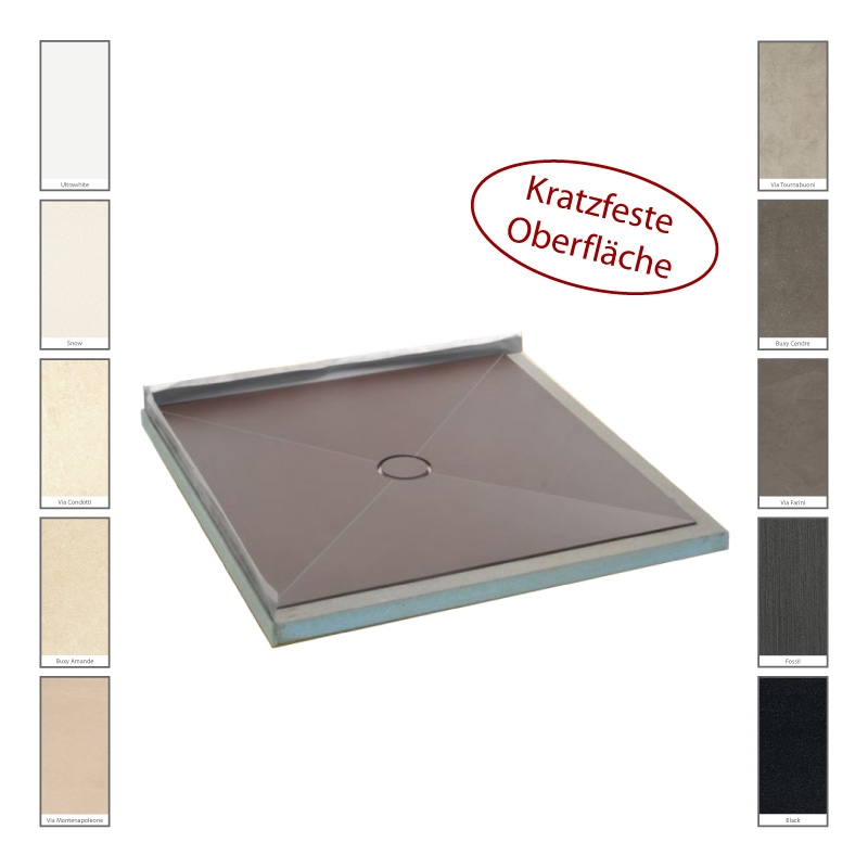 ebenerdige-dusche-bodenebene-barrierefrei-board-duschelement-rutschhemmend Duschboard auf Maß mit KERLITE-Belag - EINBAUFERTIG geliefert