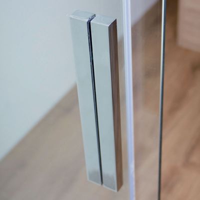 Griff der Duschkabine Eckeinstieg auf Maß, Echtglas Dusche