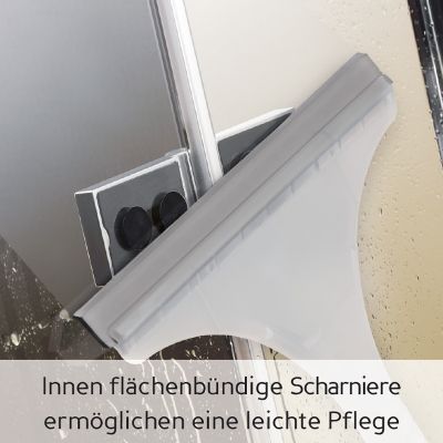 Flächenbündige Scharniere der Duschkabine faltbar 90x90, Dusche Eckeinstieg Drehfalttür