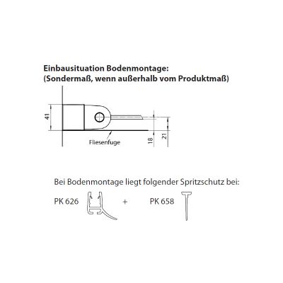 Bodenmontage der Duschkabine faltbar 80x80, Dusche Eckeinstieg Drehfalttür