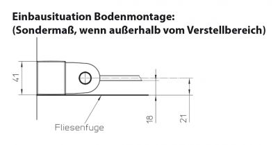 Bodenmontage der Eckdusche in Maßanfertigung, Typ 5005226, 2 Dreh-Falt-Türen