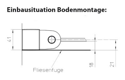 Bodenmontage der Eckdusche Maßanfertigung, Pendeltür mit Festteil + Dreh-Falt-Tür