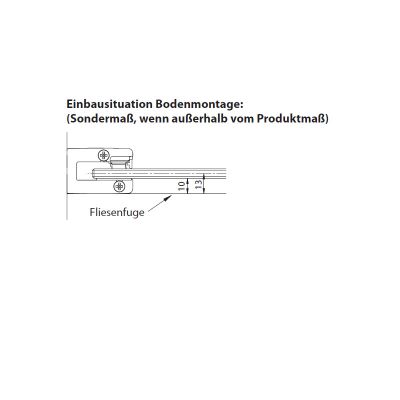 Bodenmontage der Eckdusche Schiebetür Softclose 90x90