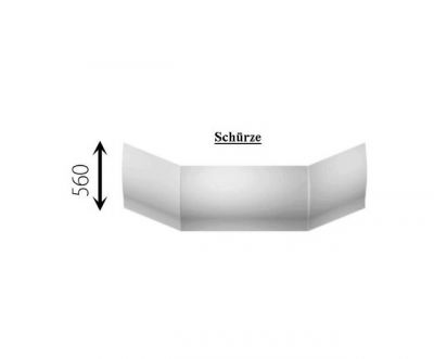 Höhe - Badewannenverkleidung - Acrylschürze Badewanne 190x90
