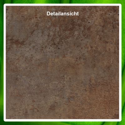 Bsp. Wandplatte METALL PATTINA ROST - Innenecke Profilschiene für Rückwandverkleidung Chromeffekt seidenglanz