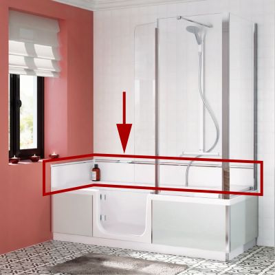 Abschlusspaneel für Badewanne Nischeneinbau - Acryl zuschneidbar