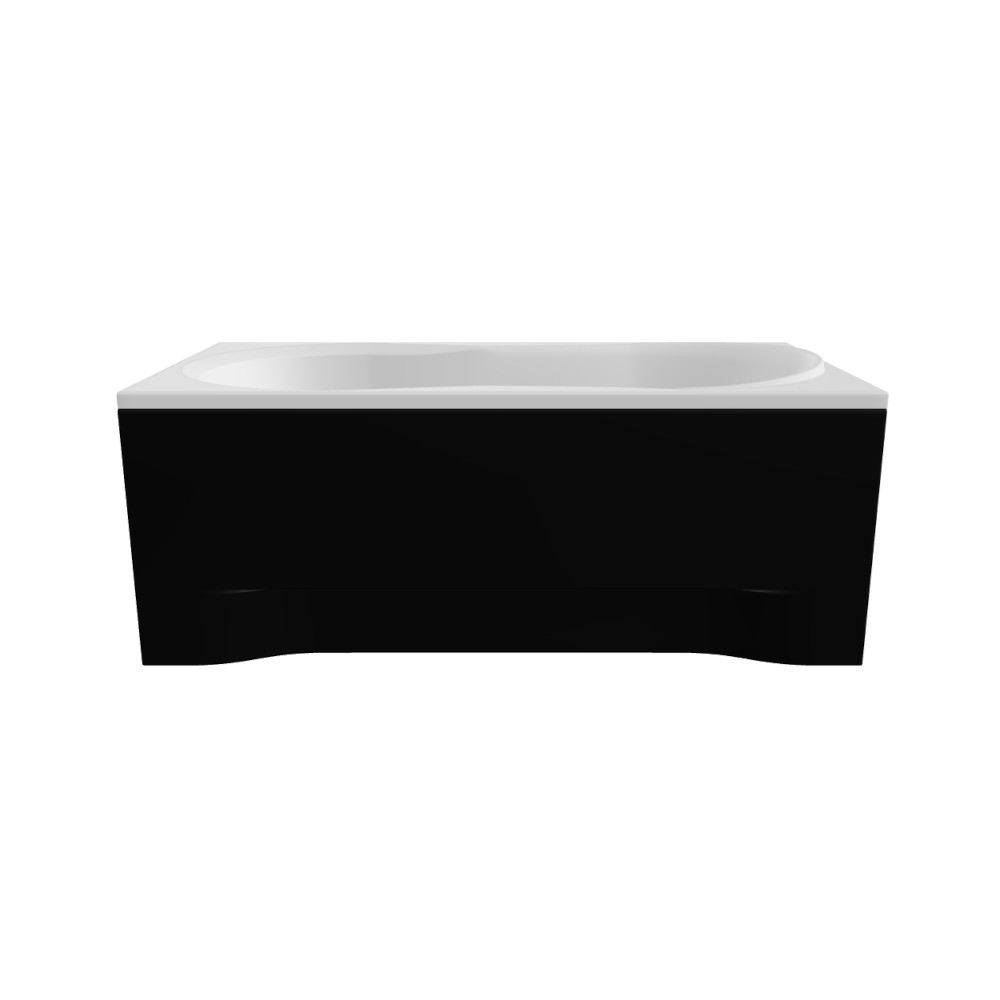Schwarze Frontschürze der Badewanne GRACJA 180x80 cm aus Acryl