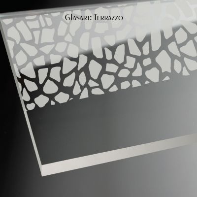 Dekor Glasart TERRAZZO für 1-scheibige Glaswand