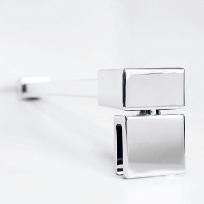Moderne Eckdusche aus Glas, Duschkabine mit Pendeltür, verschiedene Größen, Stabilisator