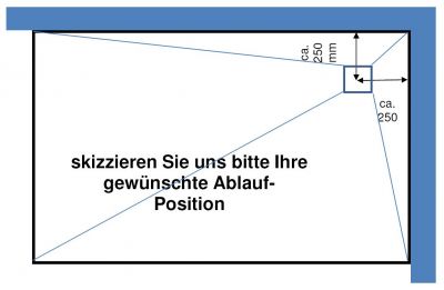 Dezentraler Ablauf als Zusatzoption für bodengleiches Duschelement