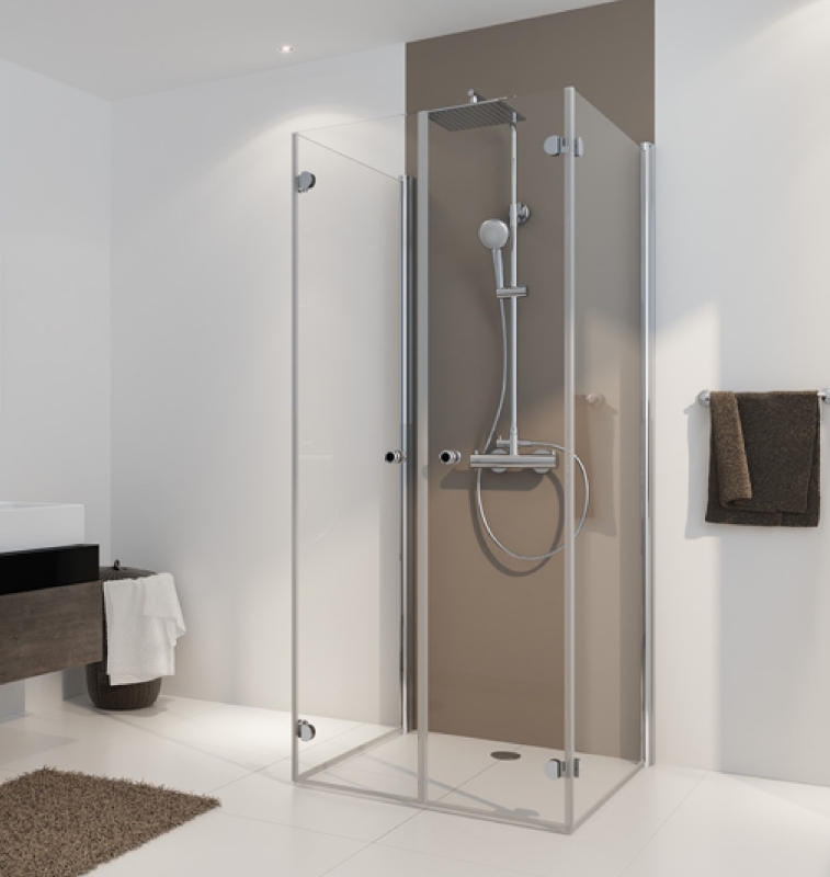 Dusche vor Fenster auf Maß bis 90x110x220, ESG 6 mm