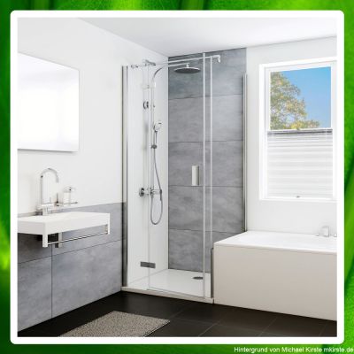 Duschrückwand Onlineshop - Dusche ohne Fliesen - mit HOLZ- oder FLIESEN-Dekor, Wandverkleidung für Bad