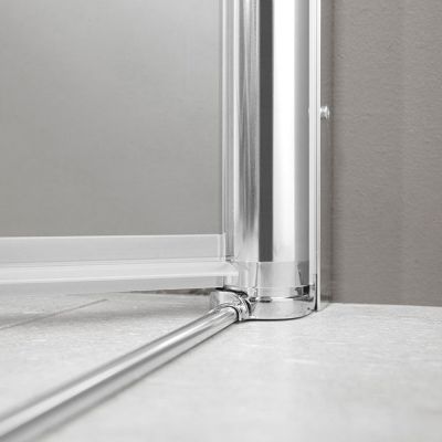 Bodenschiene für Eckdusche auf Maß mit Pendeltüren, Glas Duschabtrennung, Maßanfertigung