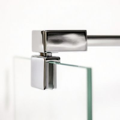 Stabilisator für Eckdusche auf Wunschmaß mit Pendeltüren, Glas Duschkabine, Maßanfertigung