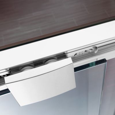 Ansicht Laufrollen - Duschkabine Eckeinstieg - Eckdusche aus Glas