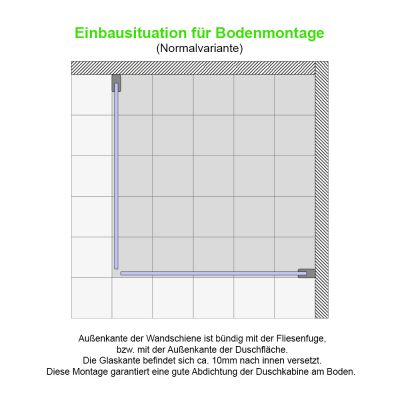 RICHTIGES EINRÜCKMAß bei Montage einer Duschkabine beachten
