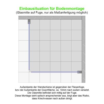 DUSCHKABINE AUF FUGE platzieren - Warnung von IHR-BAD.INFO