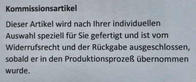 Kommissionsbestellung – Ware wird nach Ihrer Auswahl und Vorgaben gefertigt (keine Rückgabe möglich).