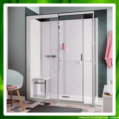Foto - altersgerechter Badumbau in 24 h - MONTAGESERVICE - Badewanne zur Dusche umbauen