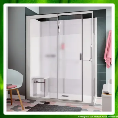 Musterkabine - Badewanne raus - Dusche rein, Montageservice durch Werksmonteur, Badumbau in 24 Stunden