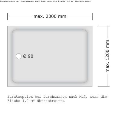 Duschtasse Duschwanne weiß in versch. Formen Faro1