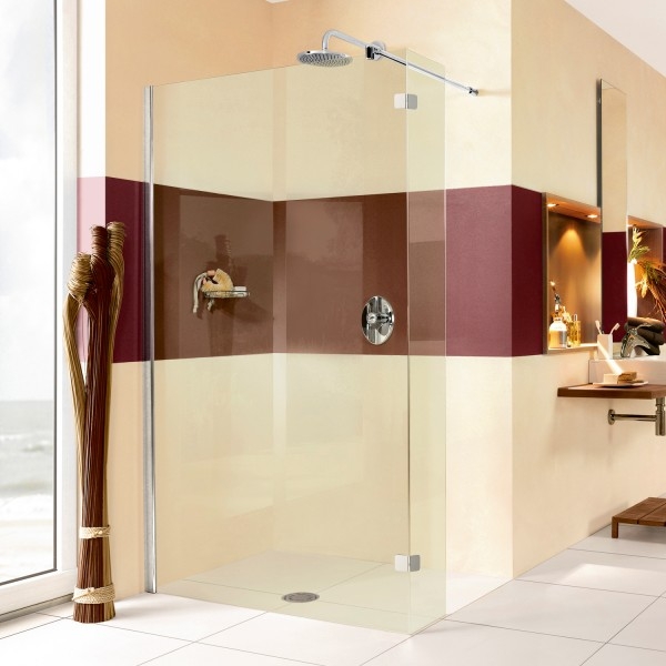 Spritzschutz Dusche Walk-in 140x200 cm ESG 6 mm alu silber LINKS