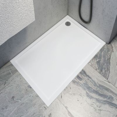 Foto Duschwanne aus Mineralguß-Verbundwerkstoff, verschiedene Größen, sehr leicht (ca. 10 kg), extrem stabil