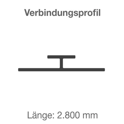 Skizze Verbindungs Profilschiene für Rückwandverkleidung Alu silbermatt