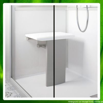 Badumbau für Seniorendusche an einem Tag, komplette Dusche mit Schiebetüren oder Schwenktüren, Armaturen und Sitz