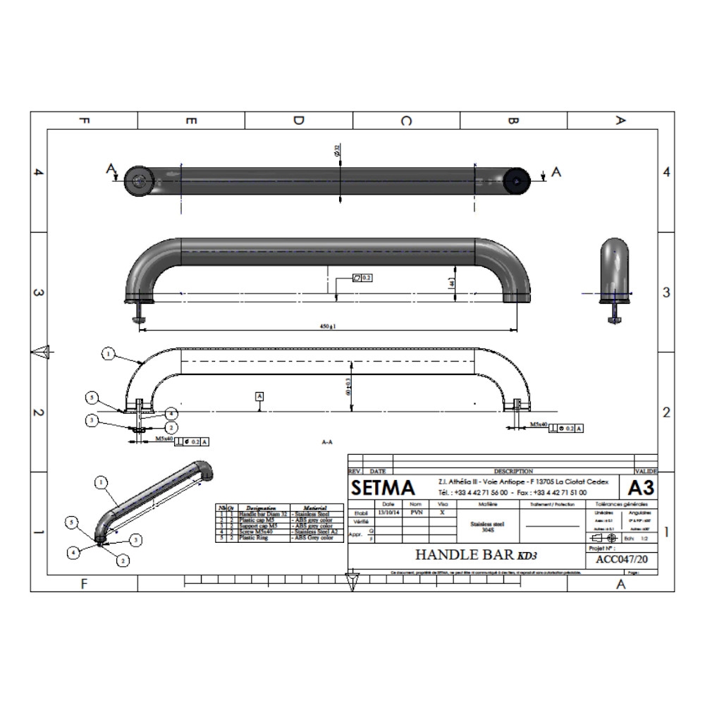Haltegriff an Duschaufsatz für die Badewanne Style