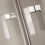 5-Eck-Dusche mit 2 Pendeltüren, in Maßanfertigung, H bis 220 cm, 4-teilig, Typ 5005221, Klarglas, Alu Silber