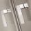 Duschkabine auf Maß, verkürzte Seitenwand auf Badewanne, Typ 5005206 & 5235, Drehfalttür, Alu Silber Matt
