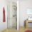 Pflegedusche - geteilte Dreh-Tür Nische 80 x 200 cm (BxH), Silber-Matt