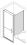 Pflegedusche - geteilte Dreh-Tür für Nische, auf Maß bis 120x220 cm, Silber-Matt