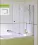 Duschaufsatz für Badewanne 170x100 Rechts - asymmetrische TIEFE TRAPEZWANNE