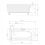 Skizze der Badewanne Holisa 170x70 cm Rechteckbadewanne Acryl