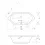 Skizzer der Badewanne 180x80 cm CARINA- Acryl 6-Eck