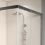 Detais - verchromte Profile - Duschabtrennung mit Eckeinstieg aus Glas - zwei Schiebetüren