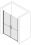 Pflegedusche, 5005170, 4-teilige Drehtür für Nische, horizontal geteilt, Maßanfertigung bis 150x220 cm, Silber Matt