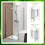 Duschkabine mit Drehfalttüren für kleine Räume, klappbar und platzsparend