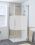 INTIMA - Blickschutz für Duschkabine, teilsatiniert, Schamstreifen, Sandstrahl, Milchglas, Duschwand bis 180 cm, auf Maß