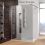 Spiegel - Designdusche - Walk-In Duschwand, Duschabtrennung freistehend, verschiedene Größen