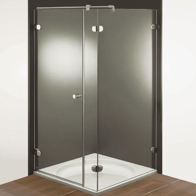 Eckdusche in Maßanfertigung, inklusive Aufmaßservice, Pendeltür, links