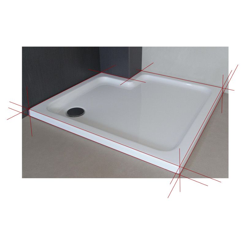 Styropor Duschwannenträger Für Acryl-Duschen 120x75x3,5cm – Superflach, 14,5cm Hoch, Mit Individuellem Ablaufloch