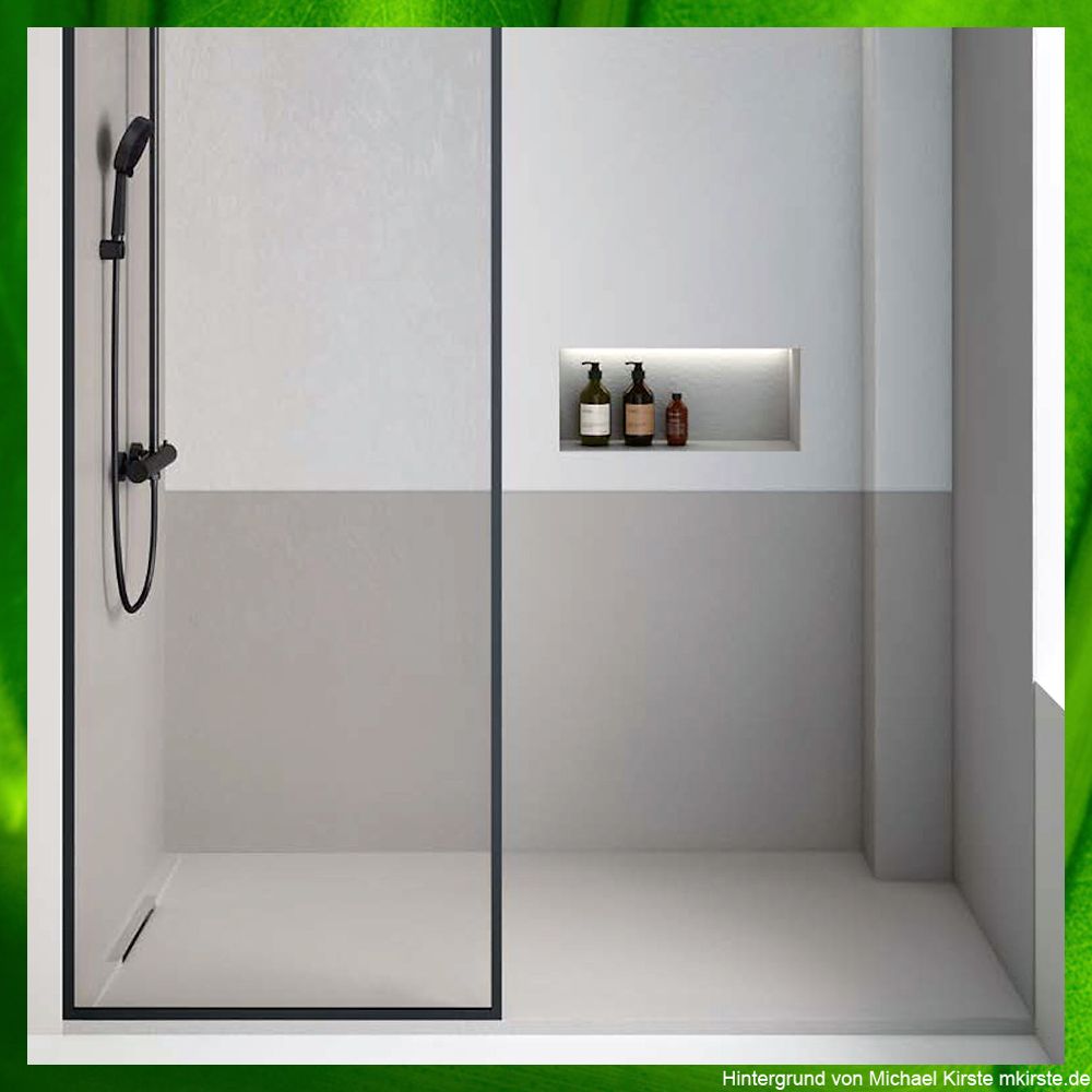 Duschtasse mit verdeckter Duschrinne von 121x70 bis 160x100 cm