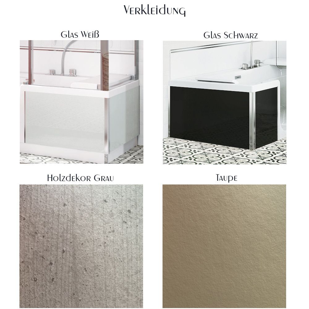 Muster HPL Duschrückwand - Wandverkleidung fürs Bad (5-tlg. SET)