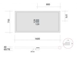 MINERALGUSS - Duschwanne 160 x 7...