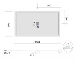 MINERALGUSS - Duschwanne 160 x 9...