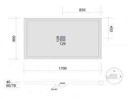 MINERALGUSS - Duschwanne 170 x 9...